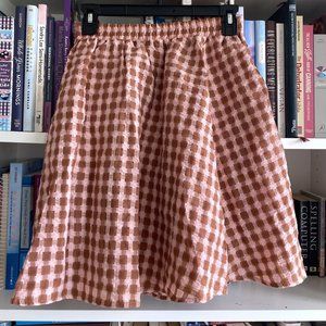 Y.A.S Mauve Tan Flare Skirt